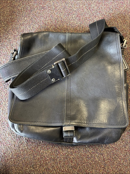 Coach Other - Women’s Coach Black Leather Messenger Bag – Classic Crossbody Satchel